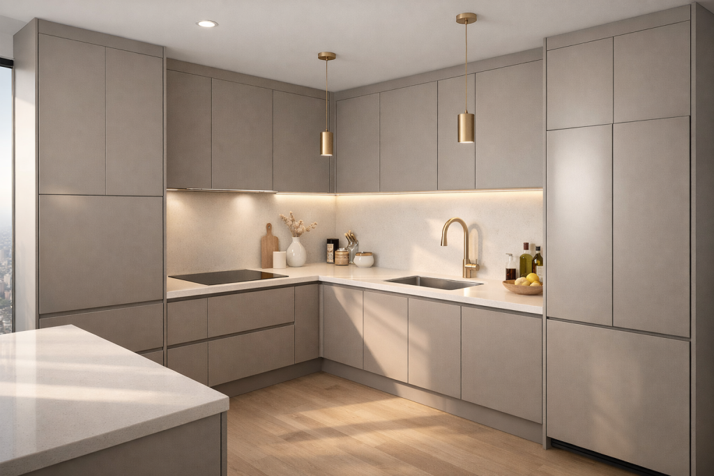 Warm Greige & Mushroom: The Smart Alternative to White Kitchens