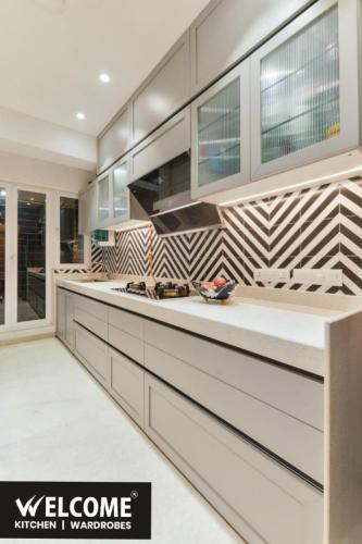 straight kitchen design